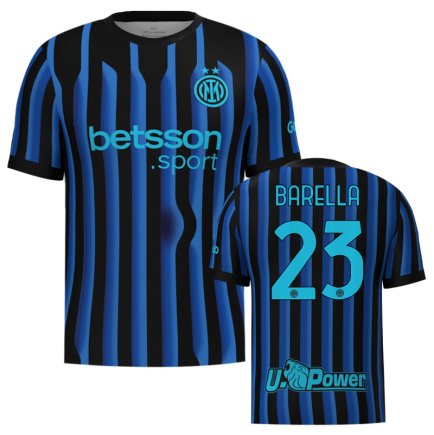 Новая Футболка Интер Милан Барелла 23 (Inter Milan Barella 23) 2025-2026 игровая/повседневная 16251204 цвет: синий