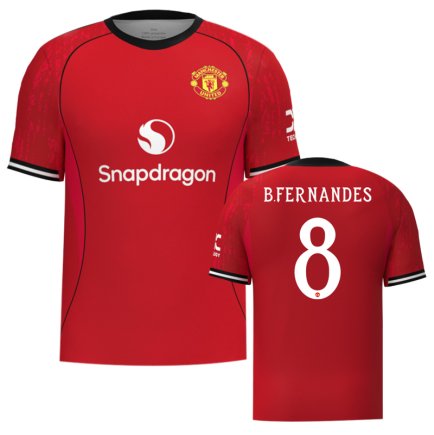 Нова Футболка Манчестер Юнайтед Фернандес 8 (Manchester United Fernandes 8) 2025-2026 ігрова/повсякденна 16252202 колiр: червоний