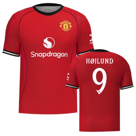 Нова Футболка Манчестер Юнайтед Гойлунн 9 (Manchester United Højlund 9) 2025-2026 ігрова/повсякденна 16252402 колiр: червоний