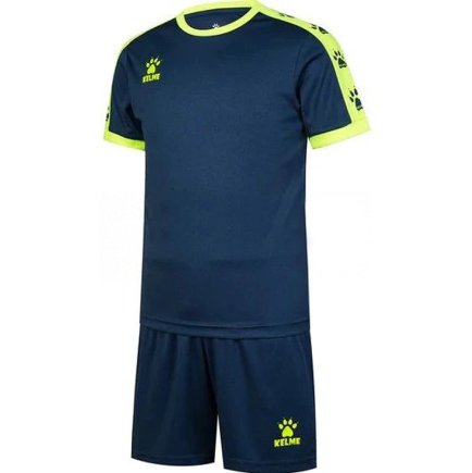 Комплект футбольной формы Kelme COLLEGUE 3883033.9440 цвет: темно-синий/салатовый