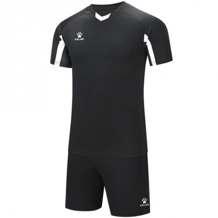 Комплект футбольной формы Kelme LEON 7351ZB3130.9003 детский цвет: черный/белый 