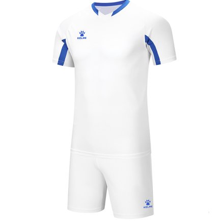 Комплект футбольной формы Kelme LEON 7351ZB3130.9104 детский цвет: белый-синий 