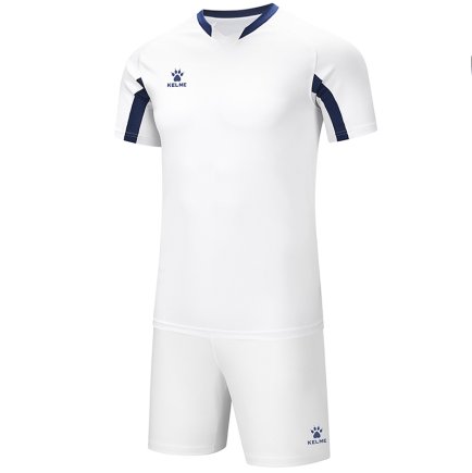 Комплект футбольной формы Kelme LEON 7351ZB3130.9112 детский цвет: белый/темно-синий 