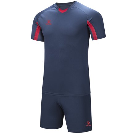 Комплект футбольной формы Kelme LEON 7351ZB3130.9423 детский цвет: темно-синий/красный 