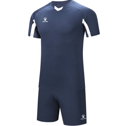 Комплект футбольной формы Kelme LEON 7351ZB3130.9424 детский цвет: темно-синий/белый 