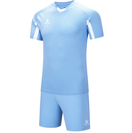 Комплект футбольной формы Kelme LEON 7351ZB3130.9476 детский цвет: голубой/белый