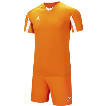 Комплект футбольной формы Kelme LEON 7351ZB3130.9809 детский цвет: оранжевый/белый