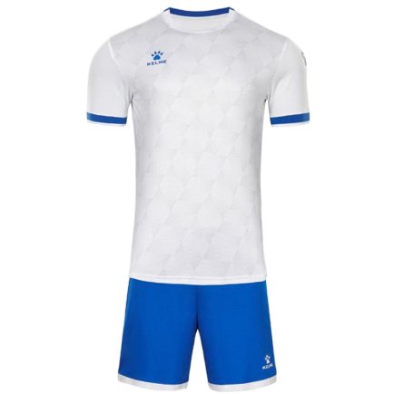Комплект футбольної форми Kelme PALMA дитячий 8151ZB3001.9100 колір: білий/синій