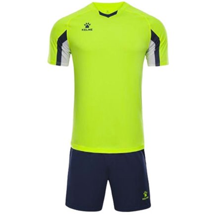 Комплект футбольной формы Kelme PORTO 8251ZB1002.9904 цвет: салатовый/черный