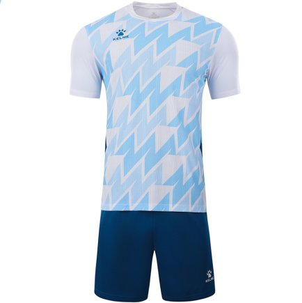 Комплект футбольной формы Kelme OVIEDO 8351ZB1084.9100 цвет: белый/темно-синий