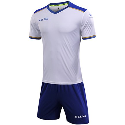 Комплект футбольной формы Kelme SEGOVIA детский 8351ZB3158.9104 цвет: белый/синий 
