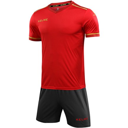Комплект футбольной формы Kelme SEGOVIA детский 8351ZB3158.9667 цвет: красный/темно-серый 