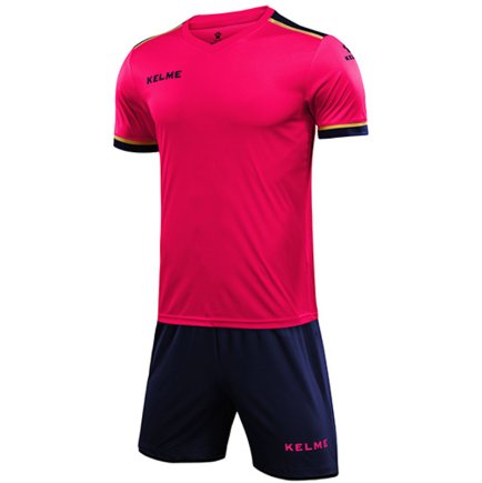 Комплект футбольной формы Kelme SEGOVIA детский 8351ZB3158.9914 цвет: розовый/темно-синий 