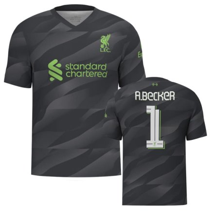 Новая Вратарская футболка Ливерпуль А. Бекер 1 (Liverpool A. Becker 1) 2023-2024 игровая/повседневная 14221801 цвет: черный