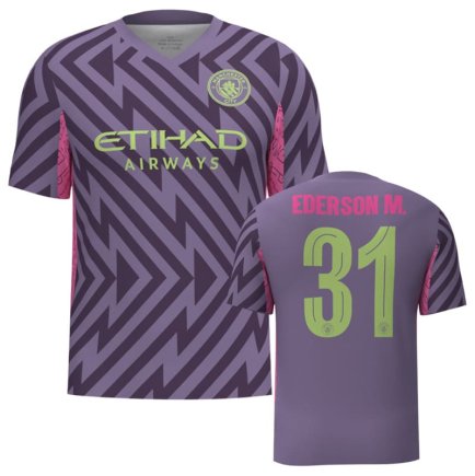 Нова Воротарська Футболка Манчестер Сіті Едерсон 31 (Manchester City Ederson 31) 2023-2024 ігрова/повсякденна 14221008 колiр: фіолетовий