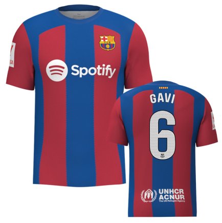 Футболка Барселона Гаві 6 (Barcelona Gavi 6) 2023-2024 ігрова/повсякденна 11229004 колiр: синій
