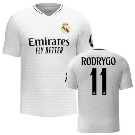 Футболка Реал Мадрид Родриго 11 (Real Madrid Rodrygo 11) 2024-2025 ігрова/повсякденна 14228610 колiр: білий