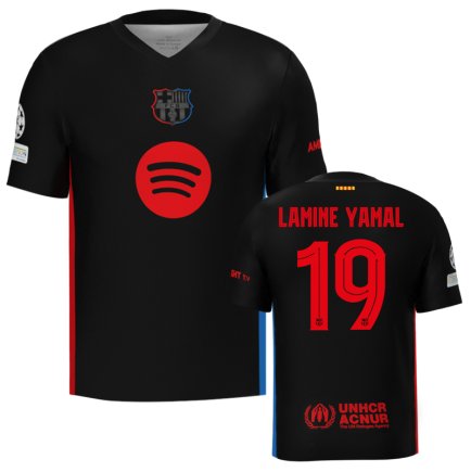 Футболка Барселона Ямал 19 (Barcelona Yamal 19) 2024-2025 игровая/повседневная 15220801 цвет: черный
