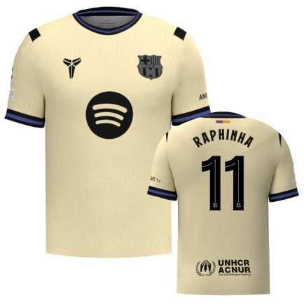 Новая Футболка Барселона Рафинья 11 (Barcelona Raphinha 11) 2025-2026 игровая/повседневная 16255803 цвет: желтый