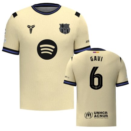 Новая Футболка Барселона Гави 6 (Barcelona Gavi 6) 2025-2026 игровая/повседневная 16255203 цвет: желтый