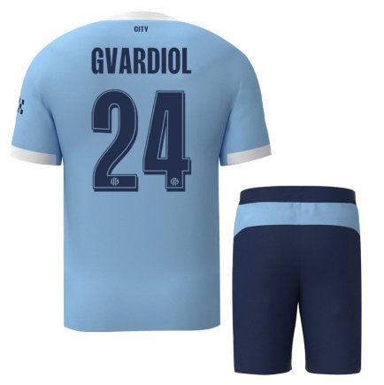 Новая Футбольная форма Манчестер Сити Гвардиол 24 (Manchester City Gvardiol 24) 2025-2026 игровая/повседневная 16258111 цвет: голубой