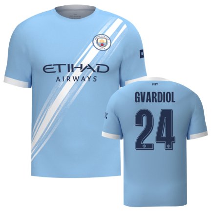 Новая Футболка Манчестер Сити Гвардиол 24 (Manchester City Gvardiol 24) 2025-2026 игровая/повседневная 16258211 цвет: голубой