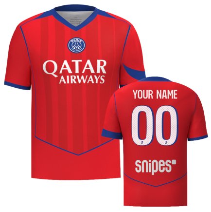 Новая Футболка PSG (ПСЖ) 2025-2026 игровая/повседневная 16260702 цвет: красный