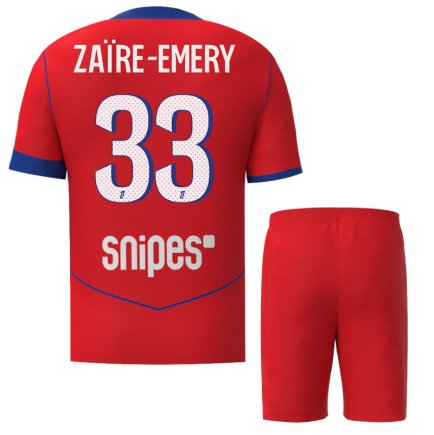 Новая Футбольная форма ПСЖ Заир-Эмери 33 (PSG Zaïre-Emery 33) 2025-2026 игровая/повседневная 16261602 цвет: красный