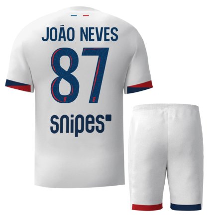 Нова Футбольна форма ПСЖ Жоау Невеш 87 (PSG João Neves 87) 2026 ігрова/повсякденна 16264410 колiр: білий