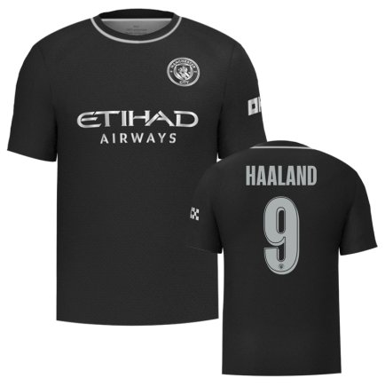 Новая Футболка Манчестер Сити Холанд 9 (Manchester City Haaland 9) 2025-2026 игровая/повседневная 16265901 цвет: черный