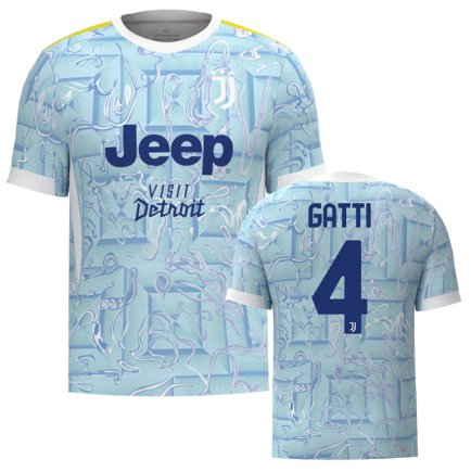 Новая Футболка Ювентус Гатти 4 (Juventus Gatti 4) 2025-2026 игровая/повседневная 16266911 цвет: голубой