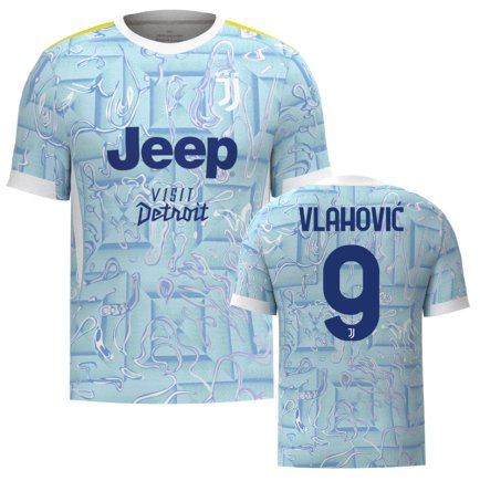 Новая Футболка Ювентус Влахович 9 (Juventus Vlahovic 9) 2025-2026 игровая/повседневная 16267111 цвет: голубой