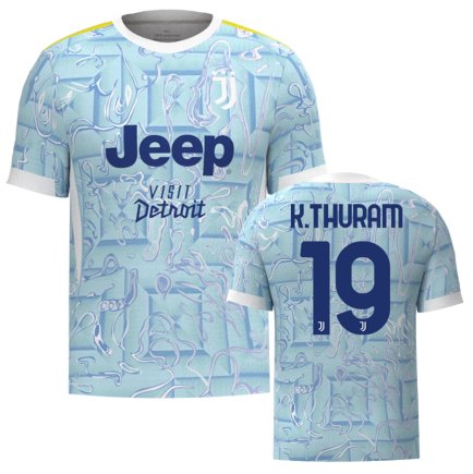 Новая Футболка Ювентус Тюрам 19 (Juventus K.Thuram 19) 2025-2026 игровая/повседневная 16267311 цвет: голубой