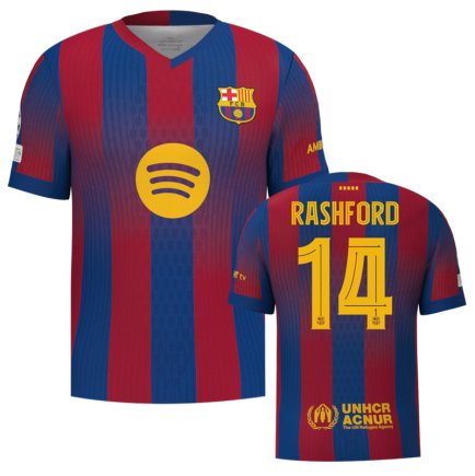 Новая Футболка Барселона Рашфорд 14 (Barcelona Rashford 14) 2025-2026 игровая/повседневная 16267912 цвет: темно-синий