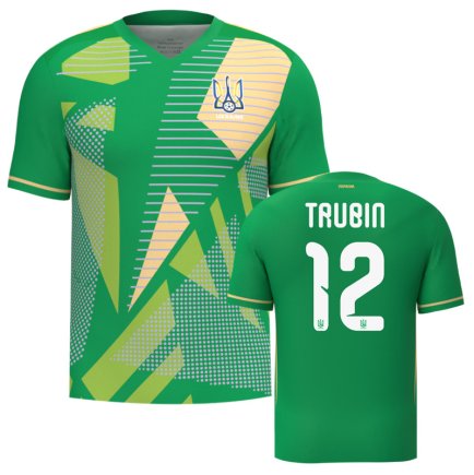 Новая Вратарская футболка Украина Трубин 12 (Ukraine Trubin 12) 2025-2026 игровая/повседневная 16270207 цвет: зеленый Новая Вратарская футболка Украина Трубин 12 (Ukraine Trubin 12) 2025-2026 игровая/повседневная 16270207 цвет: зеленый