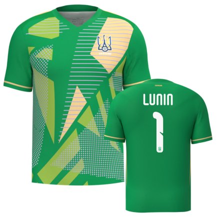 Новая Вратарская футболка Украина Лунин 13 (Ukraine Lunin 1) 2025-2026 игровая/повседневная 16270407 цвет: зеленый Новая Вратарская футболка Украина Лунин 13 (Ukraine Lunin 1) 2025-2026 игровая/повседневная 16270407 цвет: зеленый