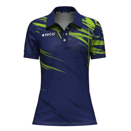 Футболка Поло SECO Meteor 25241006 женская цвет: темно-синий/неон Футболка Поло SECO Meteor 25241006 женская цвет: темно-синий/неон