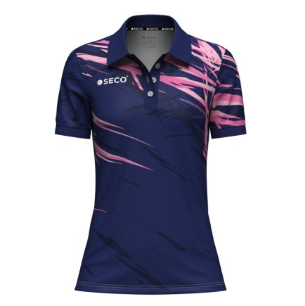 Футболка Поло SECO Meteor 25241009 женская цвет: темно-синий/розовый