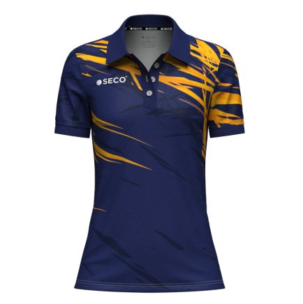 Футболка Поло SECO Meteor 25241005 женская цвет: темно-синий/оранжевый Футболка Поло SECO Meteor 25241005 женская цвет: темно-синий/оранжевый