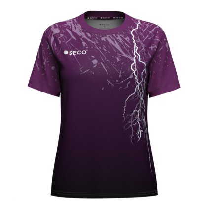 Футболка игровая SECO Lightning 25227508 женская цвет: фиолетовый Футболка игровая SECO Lightning 25227508 женская цвет: фиолетовый