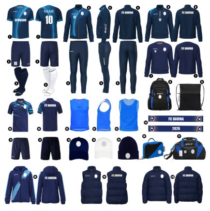 Бокс сет набор футболиста SECO Davina II 20-12 цвет: темно-синий