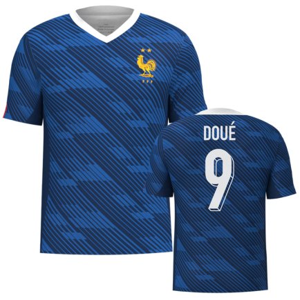 Новая Футболка сборная Франции Дуе 9 Чемпионат Мира 2026 (Doue 9 World Cup 2026) игровая/повседневная 16272604 цвет: синий