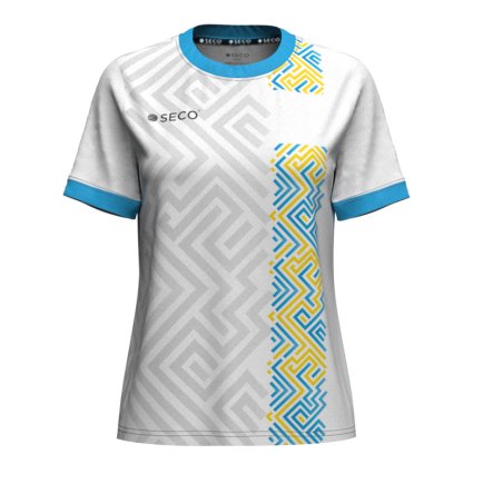 Футболка ігрова SECO Sefa White 25228253 жіноча колiр: блакитно-жовтий