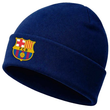 Шапка трикотажна з відворотом Барселона (Barcelona) темно-синя 3000112