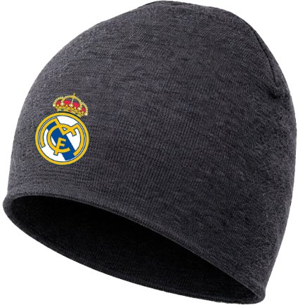 Шапка трикотажная Реал Мадрид (Real Madrid) серая 3000213