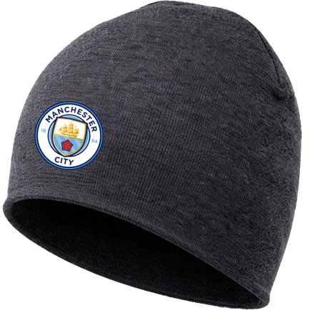 Шапка трикотажная Манчестер Сити (Manchester City) серая 3000613