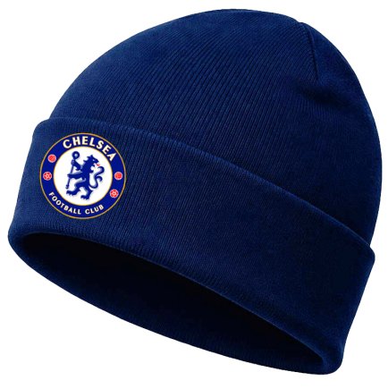 Шапка трикотажна з відворотом Челсі (Chelsea) чорна 3000701