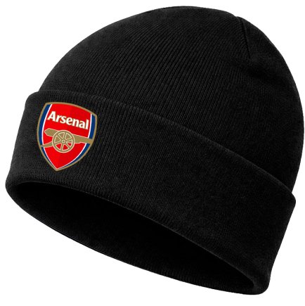 Шапка трикотажна з відворотом Арсенал (Arsenal) чорна 3000901 Шапка трикотажна з відворотом Арсенал (Arsenal) чорна 3000901