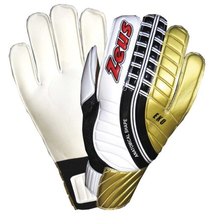 Воротарські рукавиці Zeus GUANTO EKO Z00735 колір: білий/чорний/золотий