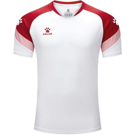 Футболка ігрова Kelme BRAVO 7351TX3093.9107 дитяча колір: білий/червоний Футболка ігрова Kelme BRAVO 7351TX3093.9107 дитяча колір: білий/червоний